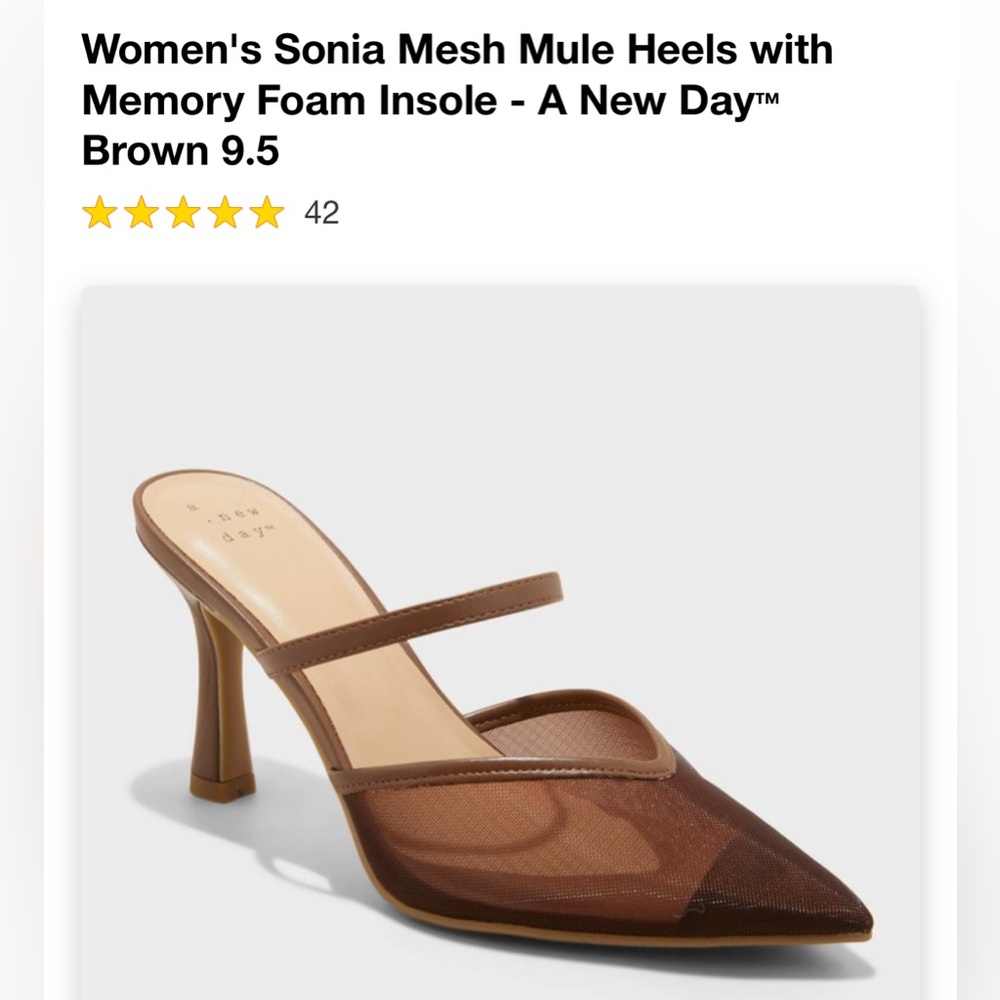 Sonia Mesh Mule heels -9.5 women